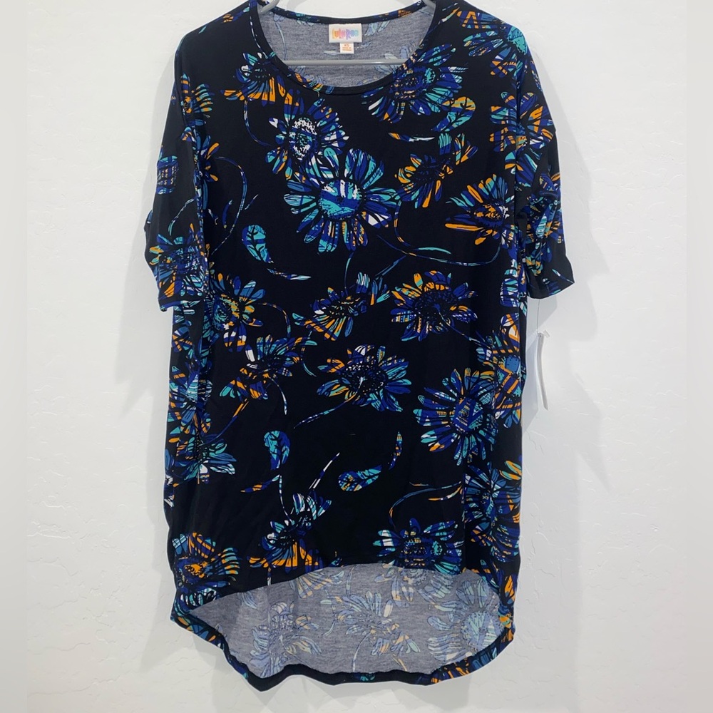 LuLaRoe Black/Floral Irma Tunic